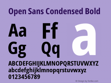 Open Sans Condensed Bold Version 3.003图片样张