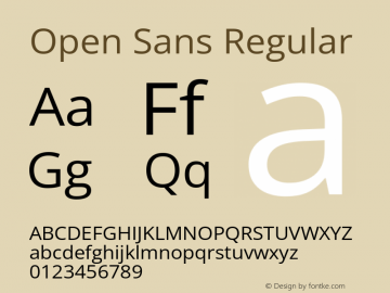 Open Sans Regular Version 3.003图片样张