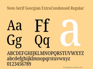 Noto Serif Georgian ExtraCondensed Regular Version 2.003图片样张