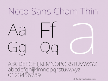 Noto Sans Cham Thin Version 2.004图片样张