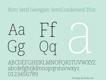 Noto Serif Georgian SemiCondensed Thin Version 2.003图片样张