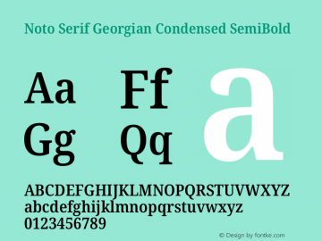 Noto Serif Georgian Condensed SemiBold Version 2.003图片样张