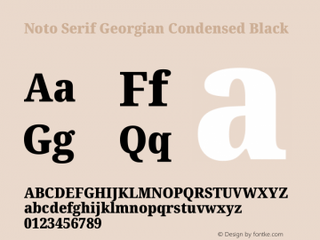 Noto Serif Georgian Condensed Black Version 2.003图片样张