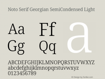 Noto Serif Georgian SemiCondensed Light Version 2.003图片样张