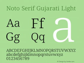 Noto Serif Gujarati Light Version 2.106图片样张