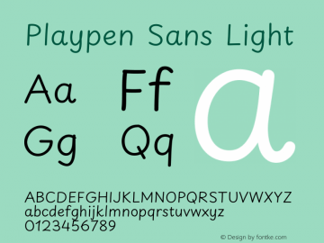 Playpen Sans Light Version 1.003图片样张