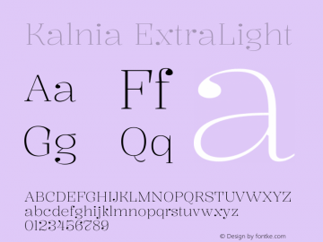 Kalnia ExtraLight Version 1.105图片样张