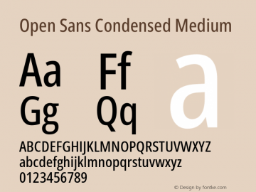 Open Sans Condensed Medium Version 3.003图片样张