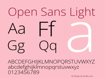 Open Sans Light Version 3.003图片样张