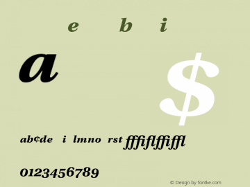 Utopia Expert Bold Italic 001.000 Font Sample
