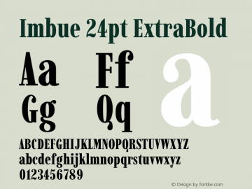 Imbue 24pt ExtraBold Version 1.102图片样张