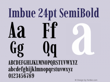 Imbue 24pt SemiBold Version 1.102图片样张