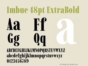 Imbue 48pt ExtraBold Version 1.102图片样张