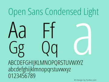 Open Sans Condensed Light Version 3.003图片样张