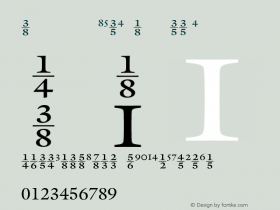 Galliard ITCRmFracCC Regular 001.000 Font Sample