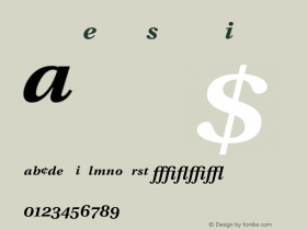 Utopia Expert Semibold Italic 001.002 Font Sample