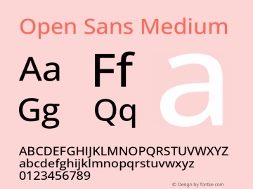 Open Sans Medium Version 3.003图片样张