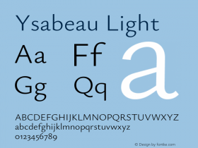 Ysabeau Light Version 2.002图片样张