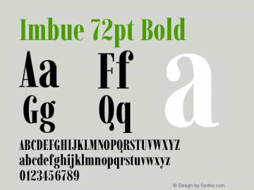 Imbue 72pt Bold Version 1.102图片样张