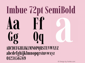 Imbue 72pt SemiBold Version 1.102图片样张