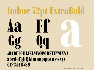 Imbue 72pt ExtraBold Version 1.102图片样张