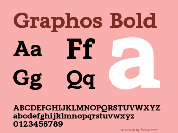 Graphos Bold Version 1.3 (Hewlett-Packard) Font Sample