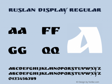 Ruslan Display Regular Version 1.001图片样张