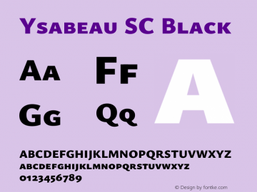Ysabeau SC Black Version 2.002; featfreeze: smcp图片样张