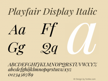 Playfair Display Italic Version 1.203图片样张