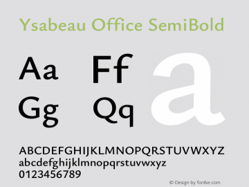 Ysabeau Office SemiBold Version 2.002; featfreeze: tnum,lnum,ss02图片样张