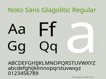 Noto Sans Glagolitic Regular Version 2.004; ttfautohint (v1.8.4.7-5d5b)图片样张