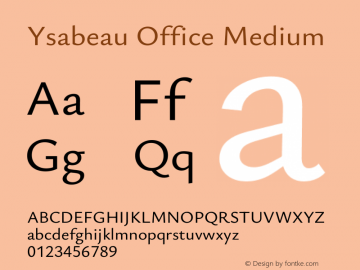 Ysabeau Office Medium Version 2.002; featfreeze: tnum,lnum,ss02图片样张