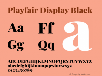 Playfair Display Black Version 1.203图片样张