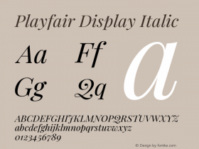 Playfair Display Italic Version 1.203图片样张