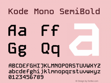 Kode Mono SemiBold Version 1.206;gftools[0.9.28]图片样张