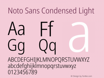 Noto Sans Condensed Light Version 2.013图片样张