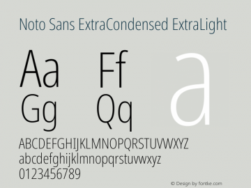 Noto Sans ExtraCondensed ExtraLight Version 2.013图片样张