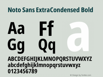 Noto Sans ExtraCondensed Bold Version 2.013图片样张