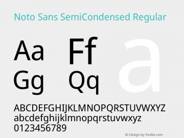 Noto Sans SemiCondensed Regular Version 2.013图片样张