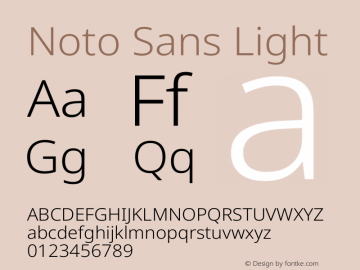 Noto Sans Light Version 2.013图片样张