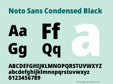 Noto Sans Condensed Black Version 2.013图片样张