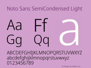 Noto Sans SemiCondensed Light Version 2.013图片样张