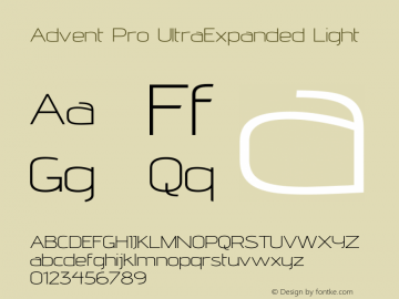 Advent Pro UltraExpanded Light Version 3.000图片样张