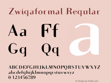 Zwigaformal Regular 001.000图片样张