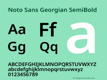 Noto Sans Georgian SemiBold Version 2.005图片样张