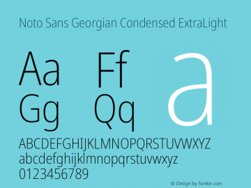 Noto Sans Georgian Condensed ExtraLight Version 2.005图片样张