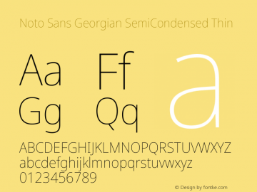 Noto Sans Georgian SemiCondensed Thin Version 2.005图片样张