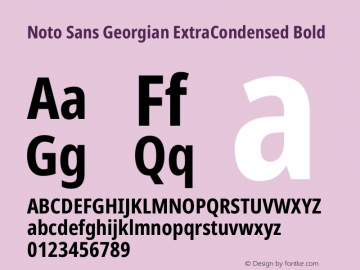 Noto Sans Georgian ExtraCondensed Bold Version 2.005图片样张