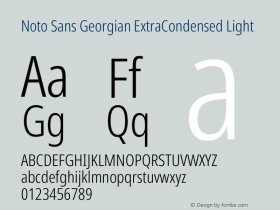 Noto Sans Georgian ExtraCondensed Light Version 2.005图片样张