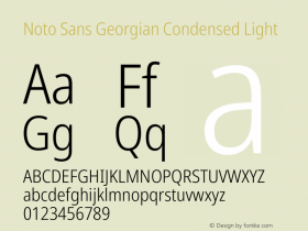 Noto Sans Georgian Condensed Light Version 2.005图片样张